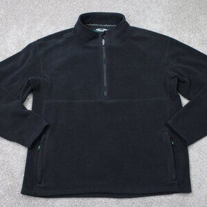Arborwear Sweatshirt Mens XL Black 1/4 Zip Fleece Zip Pockets Polyester Pullover